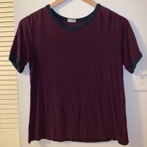 John Gahlt Burgundy Crop Top